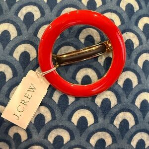 J. Crew Red and Gold Hair Clip